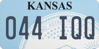 KS license plate 044IQQ