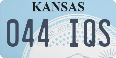 KS license plate 044IQS