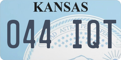 KS license plate 044IQT