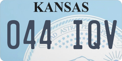 KS license plate 044IQV