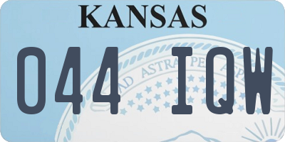 KS license plate 044IQW