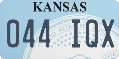 KS license plate 044IQX