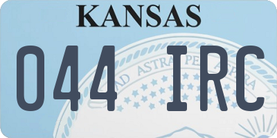 KS license plate 044IRC