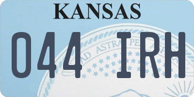 KS license plate 044IRH