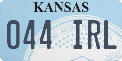 KS license plate 044IRL