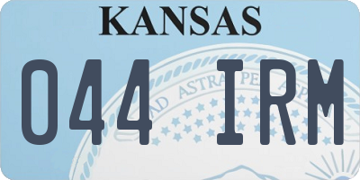 KS license plate 044IRM