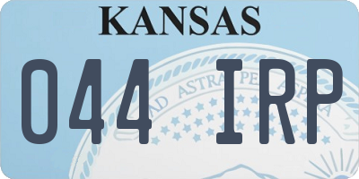 KS license plate 044IRP