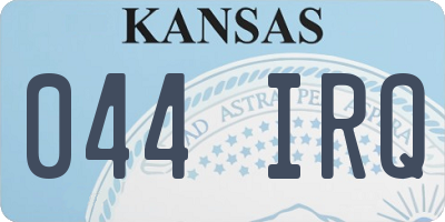 KS license plate 044IRQ