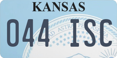 KS license plate 044ISC