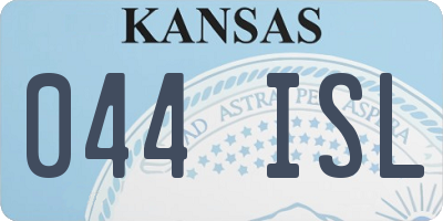 KS license plate 044ISL