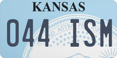 KS license plate 044ISM