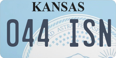 KS license plate 044ISN