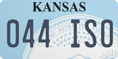 KS license plate 044ISO