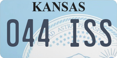 KS license plate 044ISS