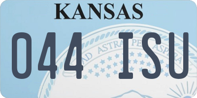 KS license plate 044ISU
