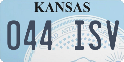 KS license plate 044ISV