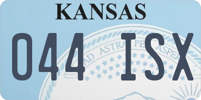 KS license plate 044ISX