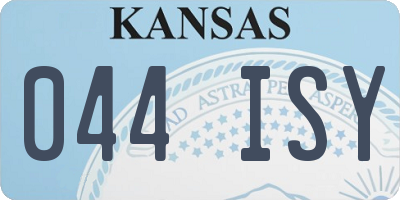 KS license plate 044ISY