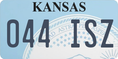 KS license plate 044ISZ