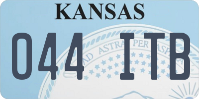 KS license plate 044ITB