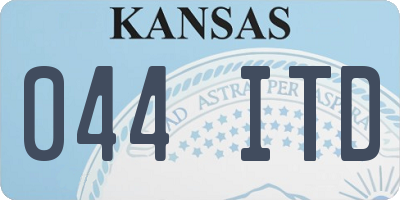 KS license plate 044ITD