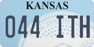 KS license plate 044ITH