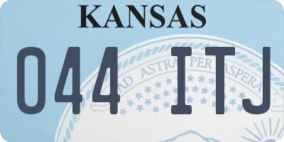 KS license plate 044ITJ
