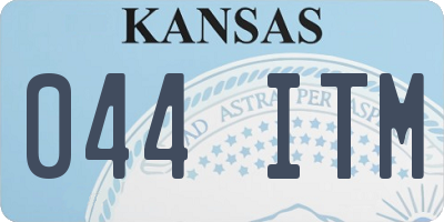 KS license plate 044ITM