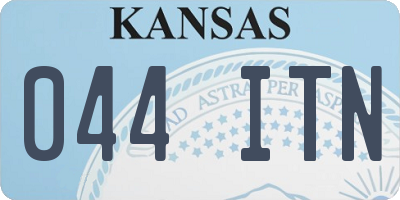 KS license plate 044ITN