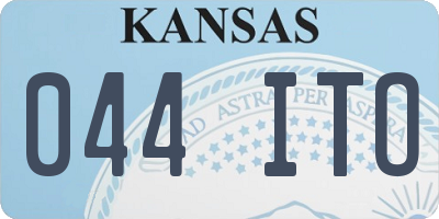 KS license plate 044ITO