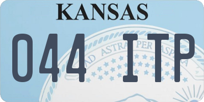 KS license plate 044ITP