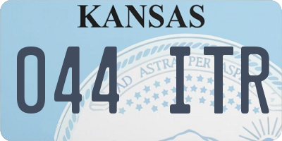 KS license plate 044ITR