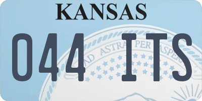 KS license plate 044ITS