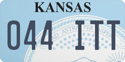 KS license plate 044ITT