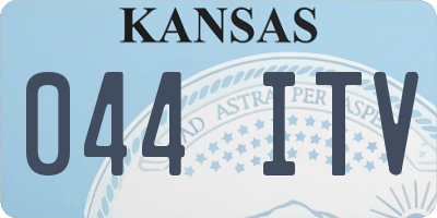 KS license plate 044ITV