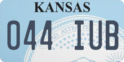 KS license plate 044IUB