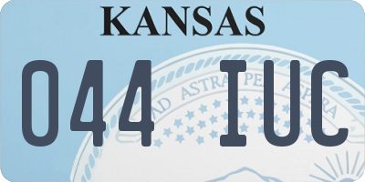 KS license plate 044IUC