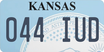 KS license plate 044IUD