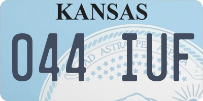 KS license plate 044IUF