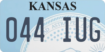 KS license plate 044IUG