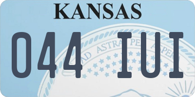 KS license plate 044IUI