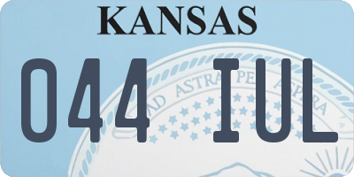 KS license plate 044IUL