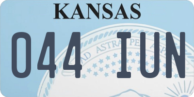 KS license plate 044IUN