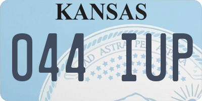 KS license plate 044IUP