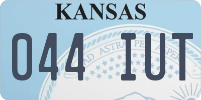 KS license plate 044IUT