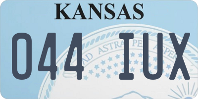 KS license plate 044IUX
