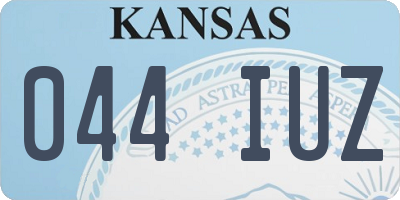 KS license plate 044IUZ