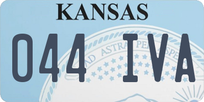 KS license plate 044IVA