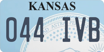 KS license plate 044IVB