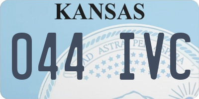 KS license plate 044IVC